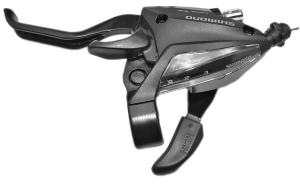 Шифтер/тормозная ручка Tourney, EF500, лев, 3ск, тр., цвет черный