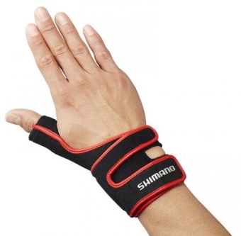 Фиксатор для поддержки запястья во время ловли рыбы Shimano Wrist Support Glove (Правая) Красные XL